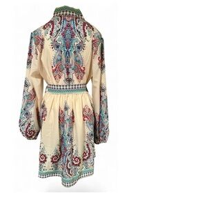Goodnight Macaroon Multicolor Paisley Long Sleeve Dress